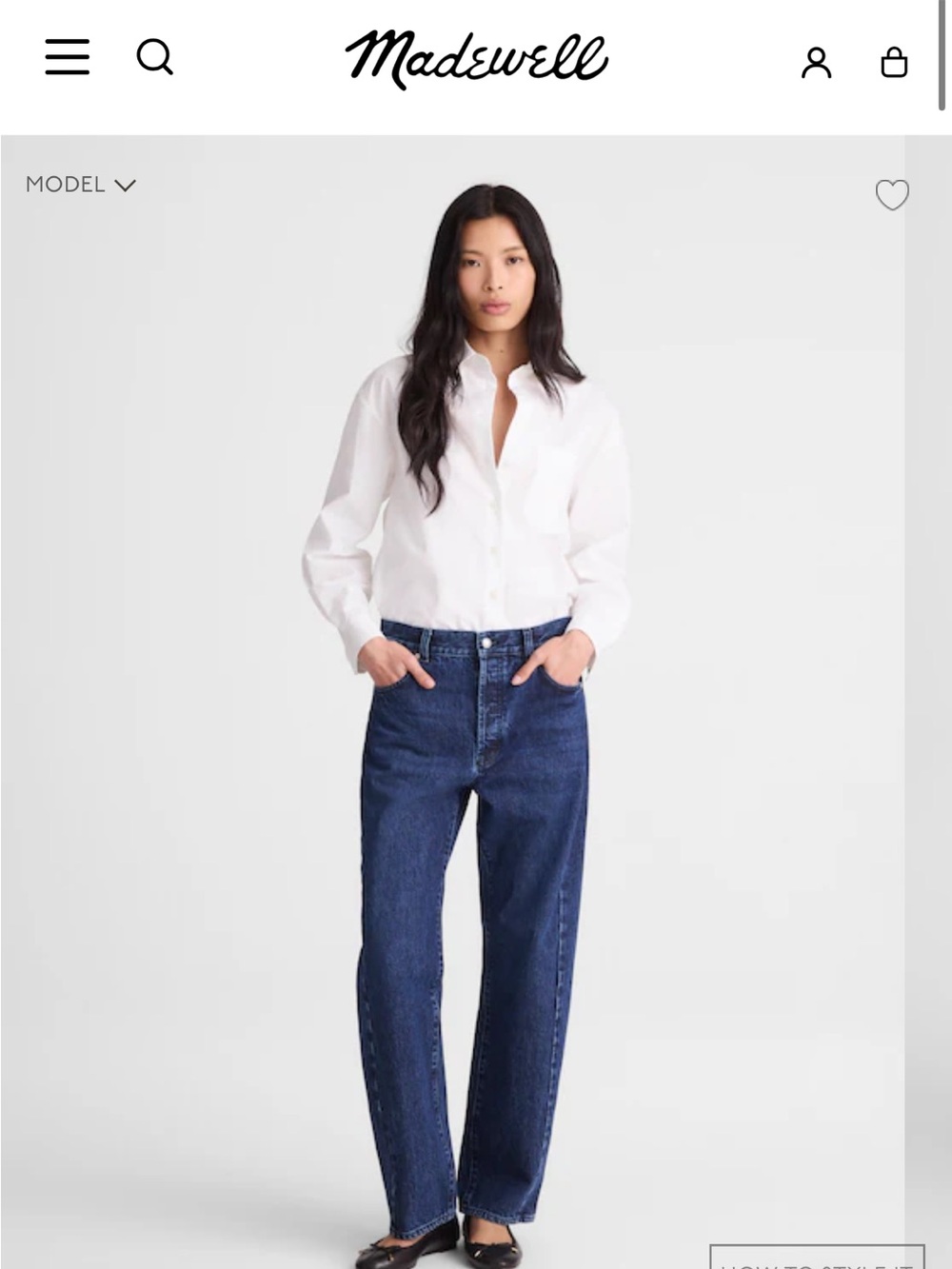 Madewell Pieced Barrel-Leg Jeans